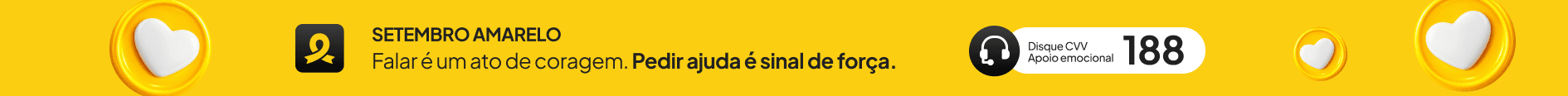 Falar é um ato de coragem. Pedir ajuda é sinal de força. Disque CVV 188 — apoio emocional.